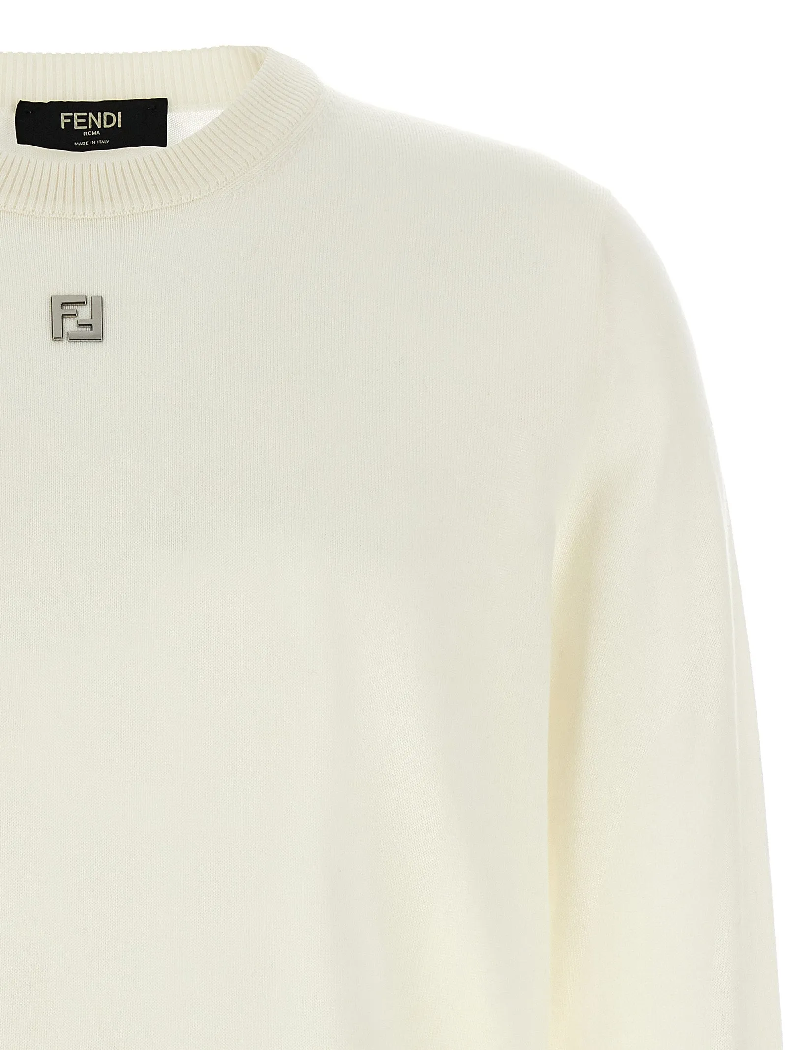 Ff Logo Sweater Sweaters And Cardigans White sold by Wanan Luxury product image thumbnail 3