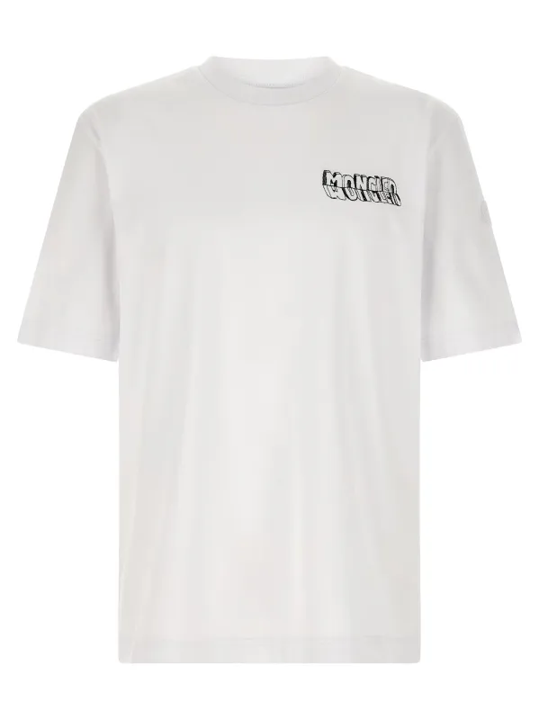 Embroidery T-Shirt White made by Moncler