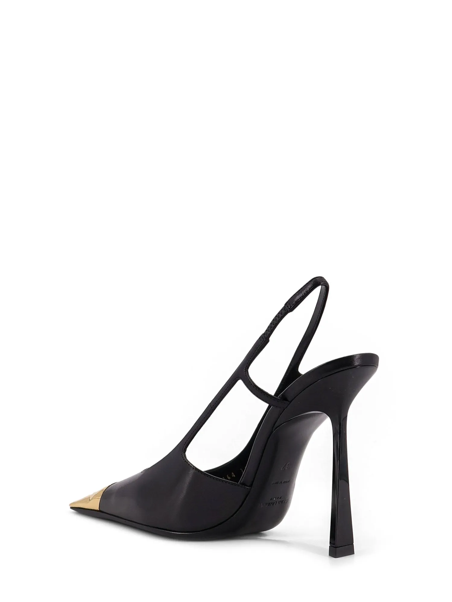 Jeanne Leather Pumps With Metal Toe sold by Wanan Luxury product image thumbnail 3
