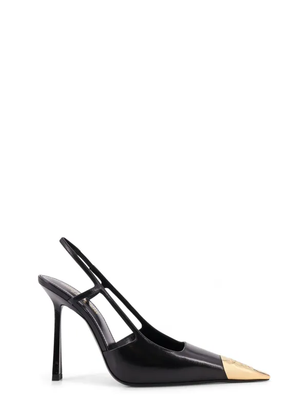 Jeanne Leather Pumps With Metal Toe made by Yves Saint Laurent