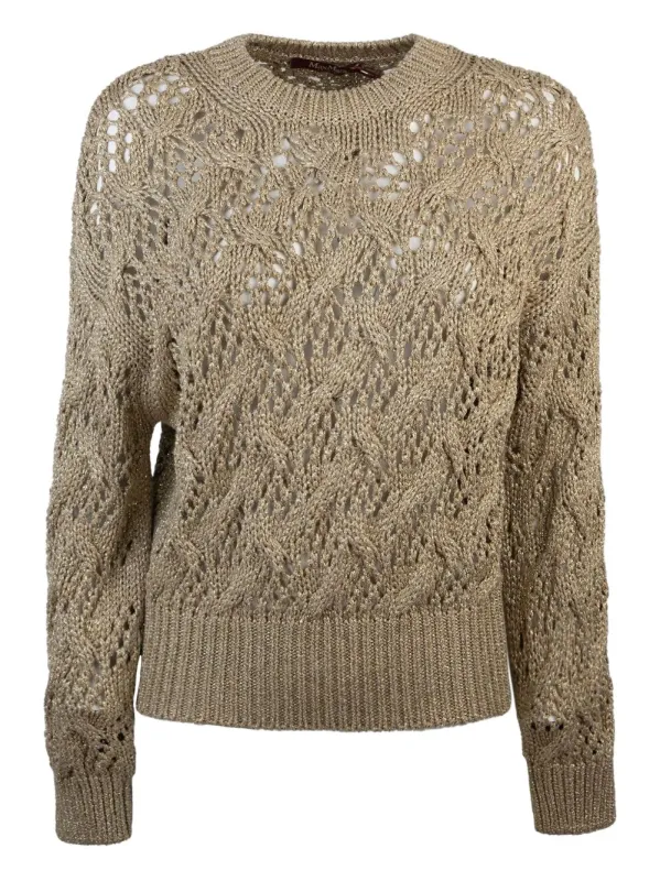 Open-Knit Crewneck Sweater sold by Wanan Luxury
