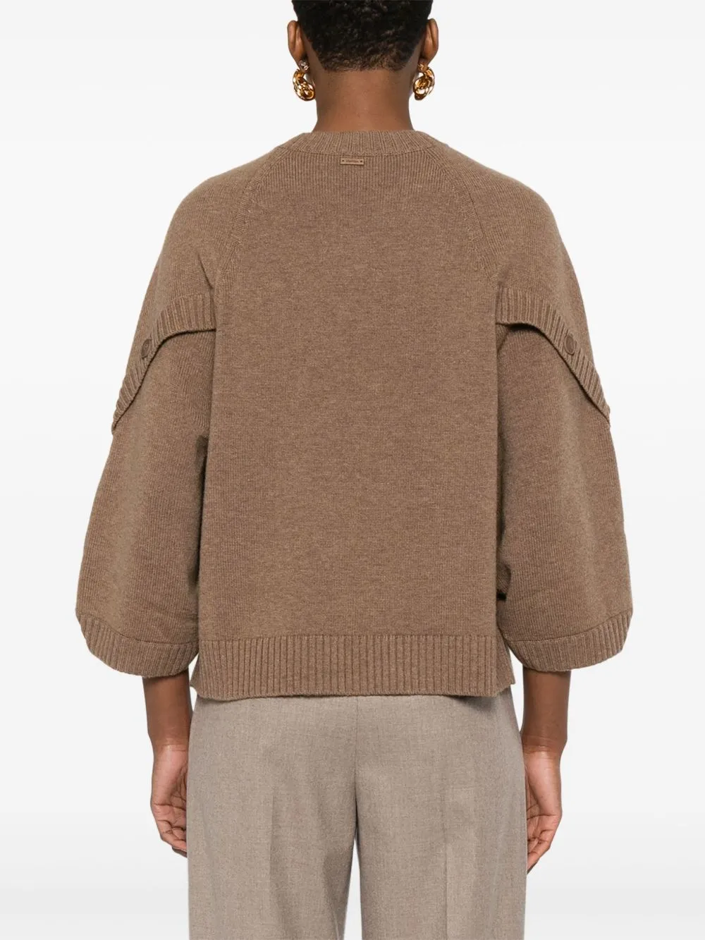 Crew Neck Sweater In Cashmere Wool sold by Wanan Luxury product image thumbnail 4