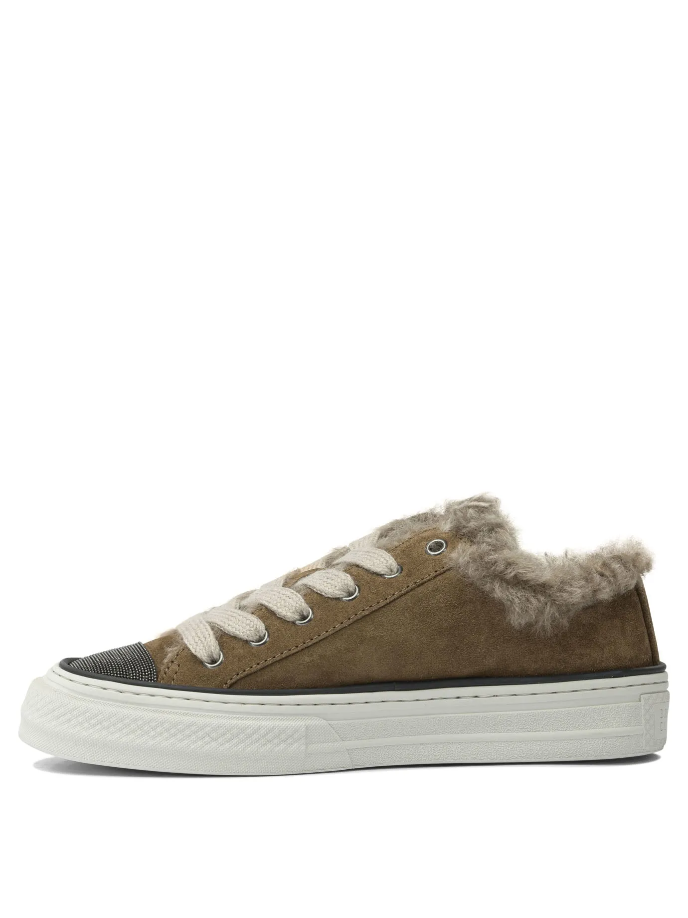 Suede Sneakers With Jewel Detailing Sneakers & Slip-On Brown sold by Wanan Luxury product image thumbnail 3
