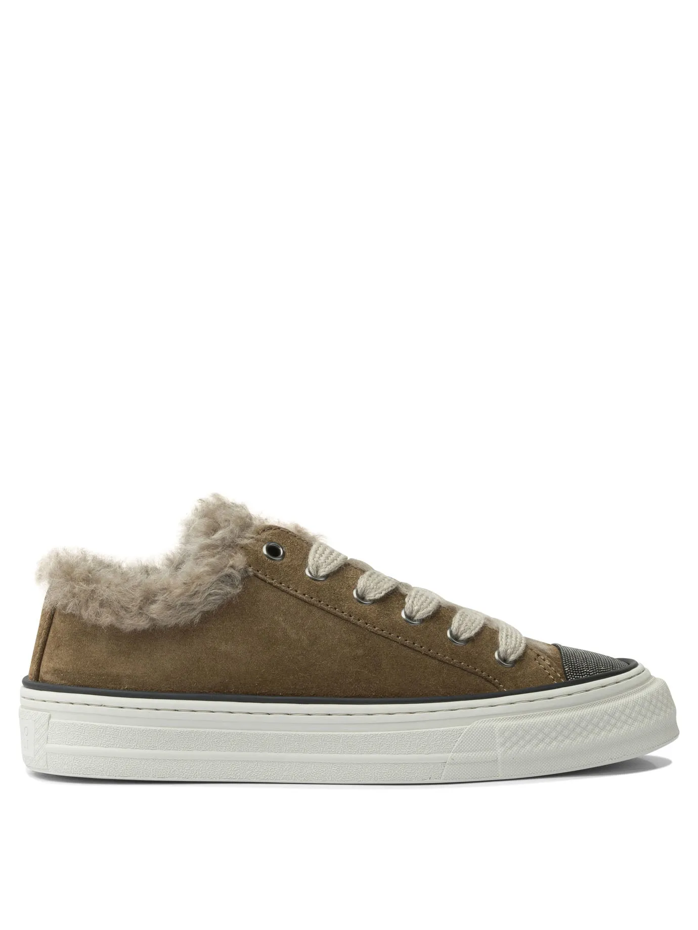 Suede Sneakers With Jewel Detailing Sneakers & Slip-On Brown sold by Wanan Luxury