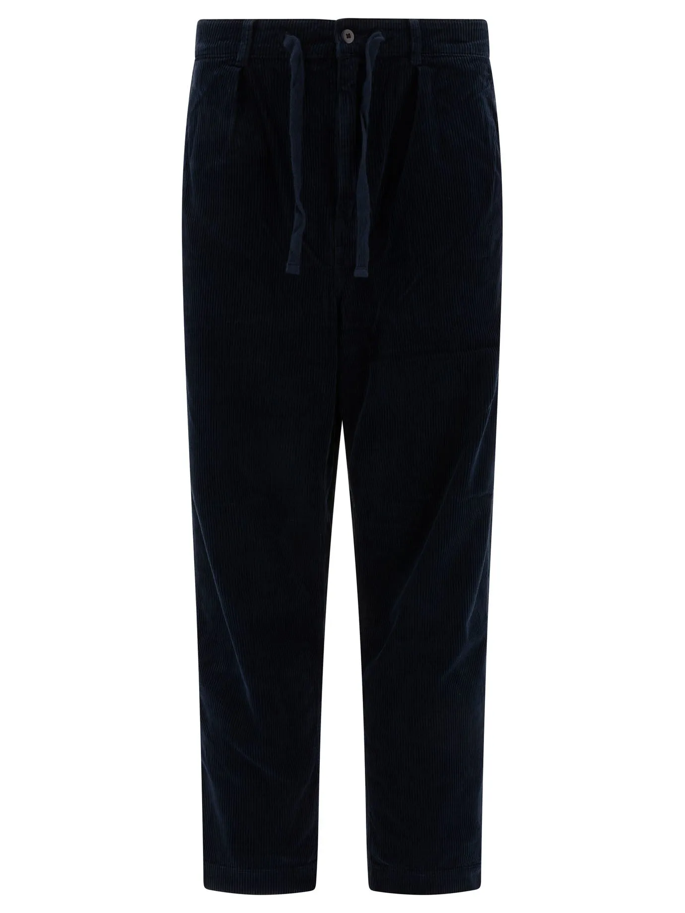 Pleated Corduroy Trousers Blue sold by Wanan Luxury