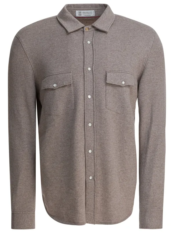 Cashmere Overshirt Jacket Jackets And Coats Brown sold by Wanan Luxury