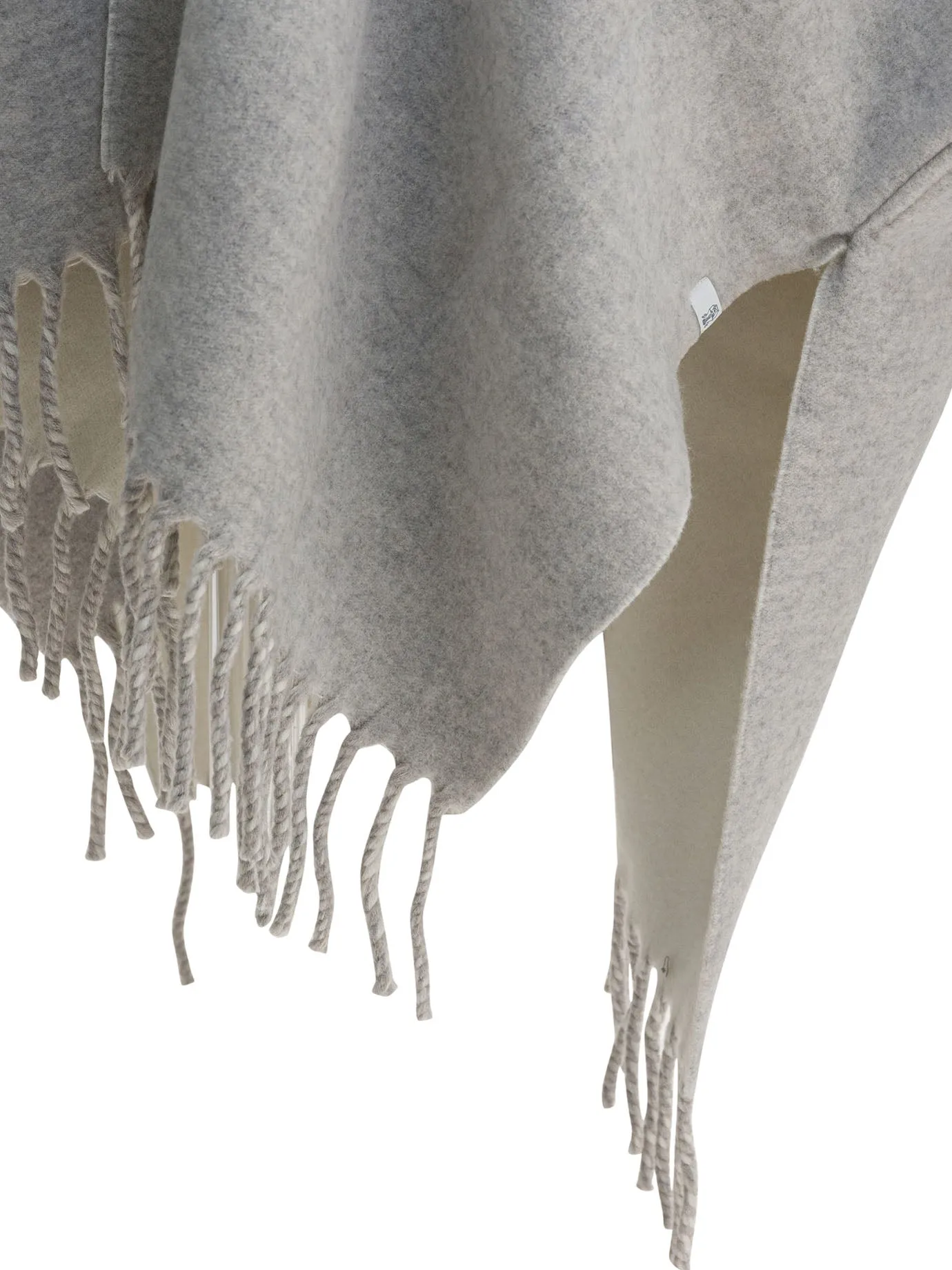 Reversible Wool And Cashmere Cape Jackets And Coats Grey sold by Wanan Luxury product image thumbnail 5