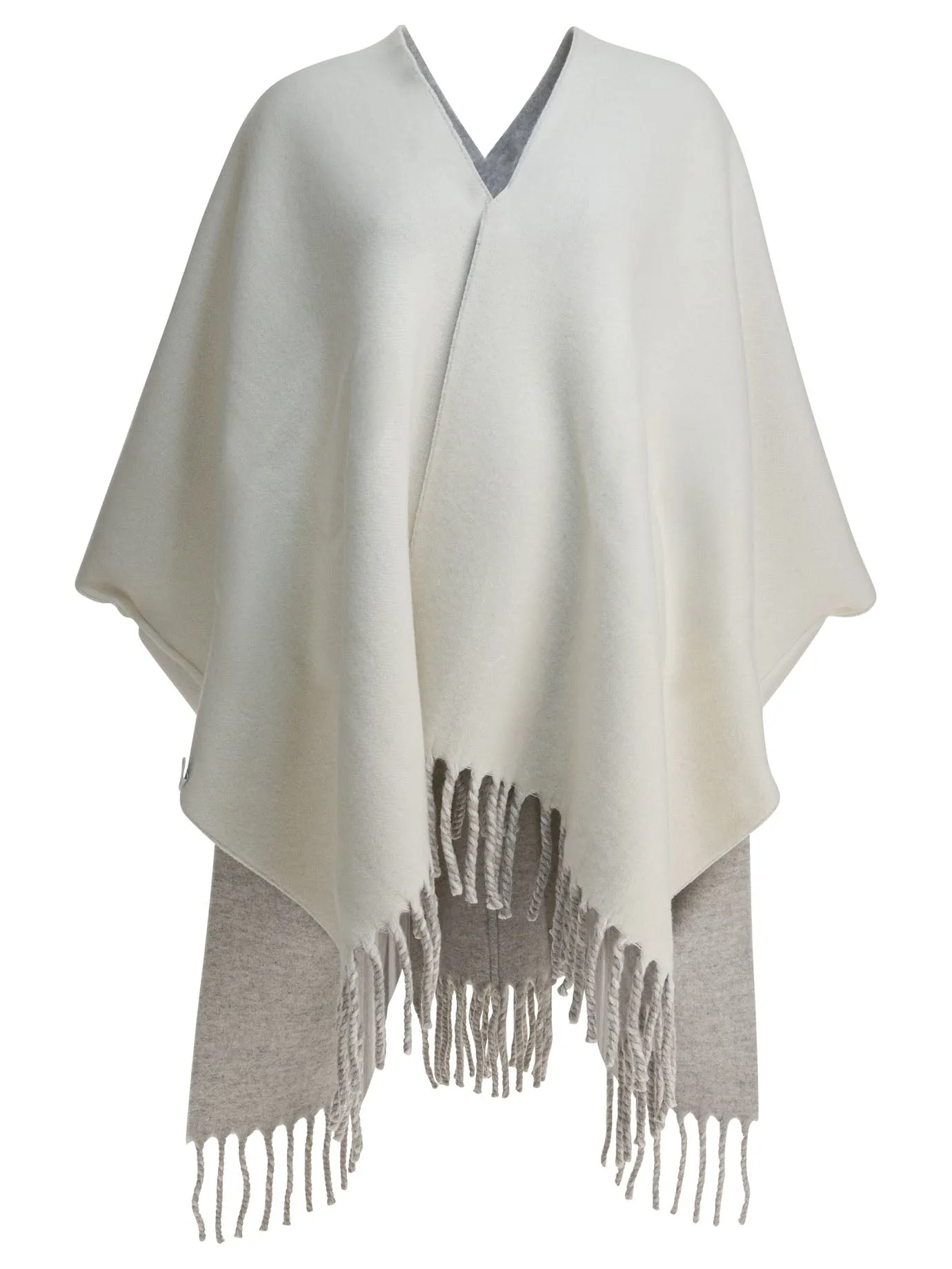 Reversible Wool And Cashmere Cape Jackets And Coats Grey sold by Wanan Luxury product image thumbnail 2