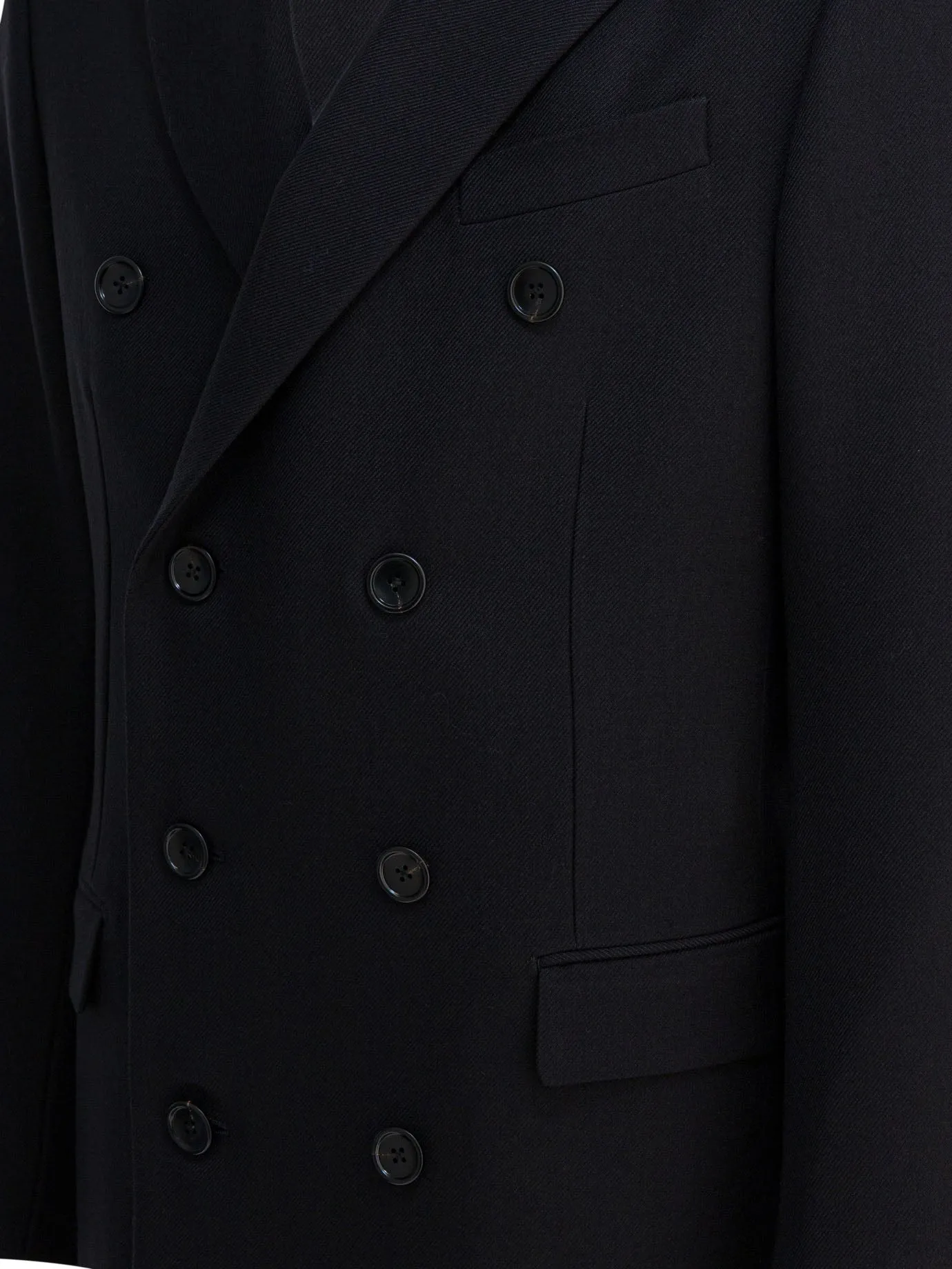 Double-Breasted Wool Jacket Jackets And Coats Black sold by Wanan Luxury product image thumbnail 4