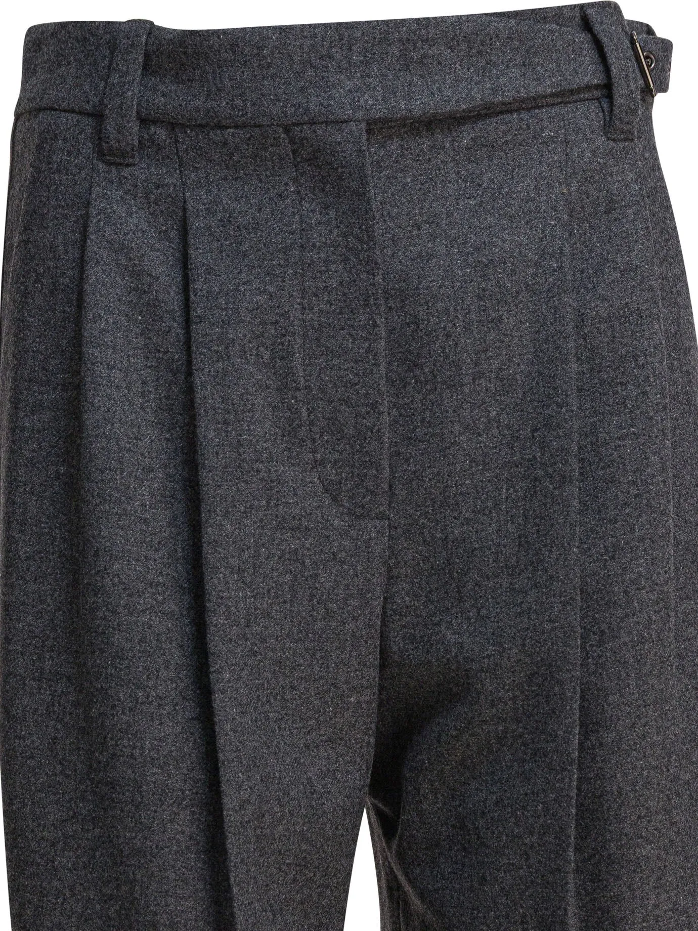 Wool Pants With Belt Trousers Grey sold by Wanan Luxury product image thumbnail 3