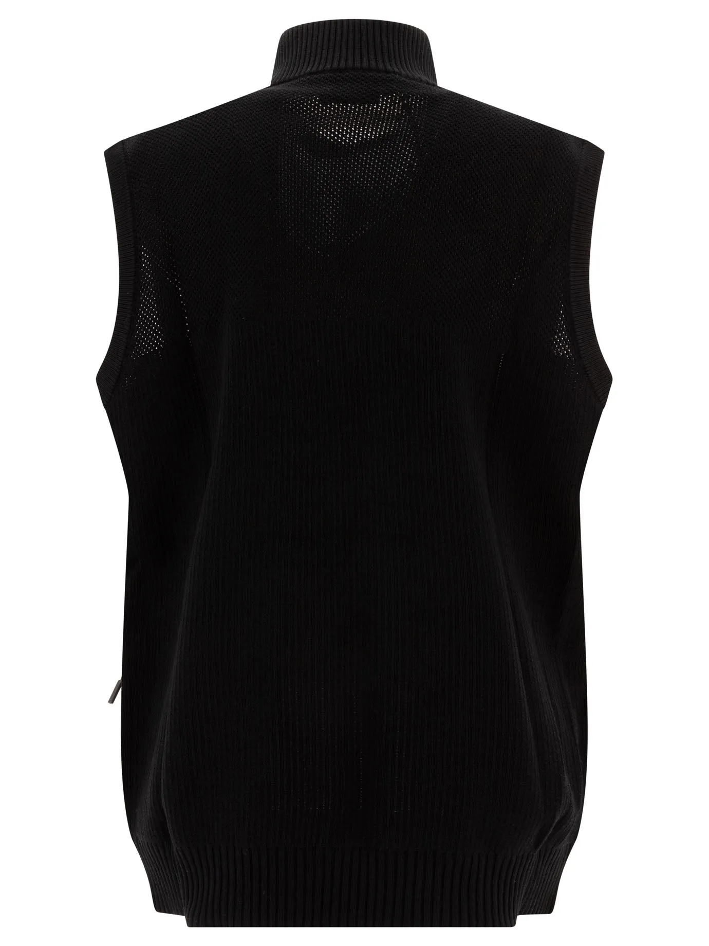 Hybridge Knit Sleeveless Jacket Jackets And Coats Black sold by Wanan Luxury product image thumbnail 2