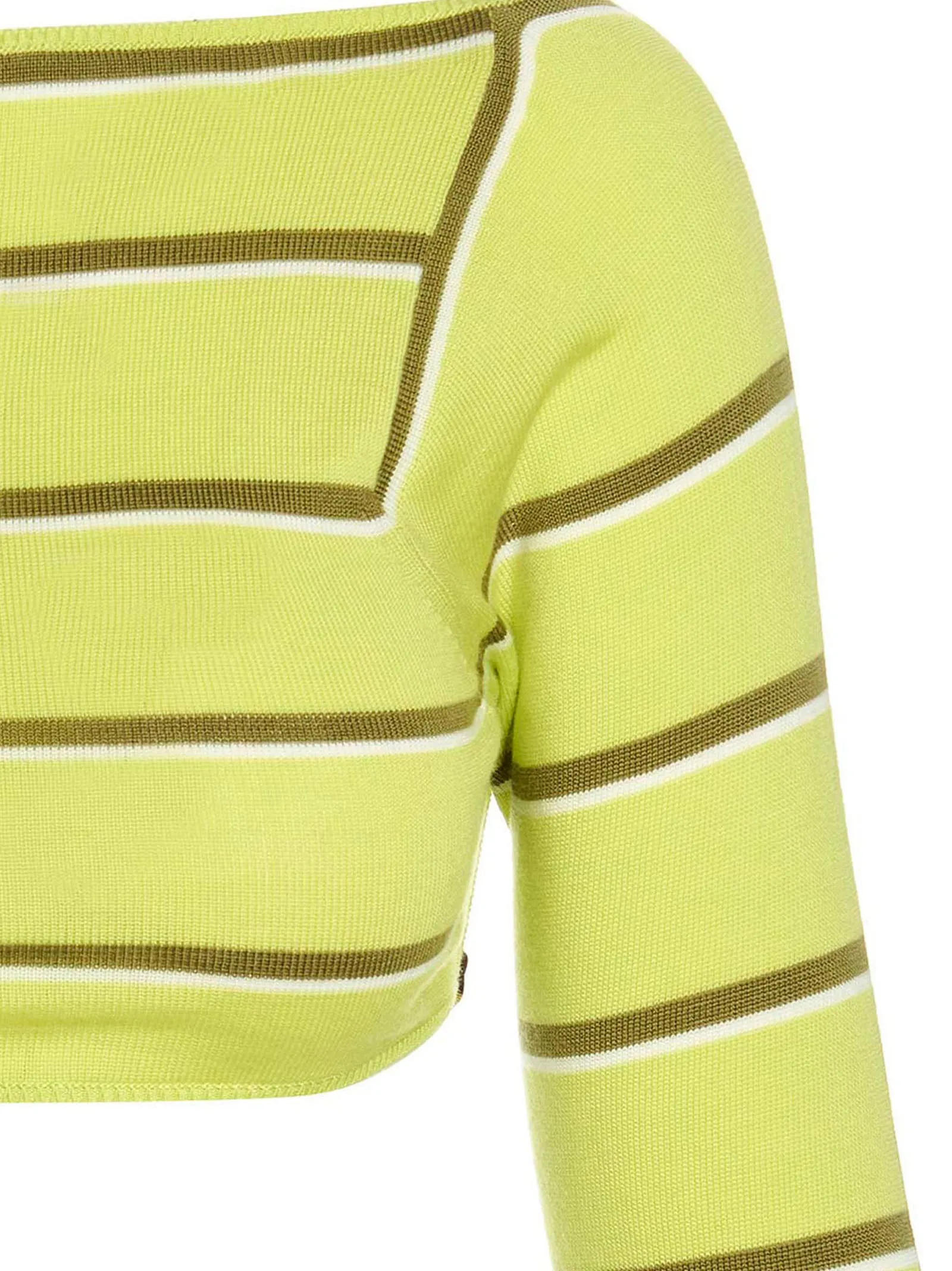 Cut-Out Cropped Sweater Sweaters And Cardigans Green sold by Wanan Luxury product image thumbnail 3