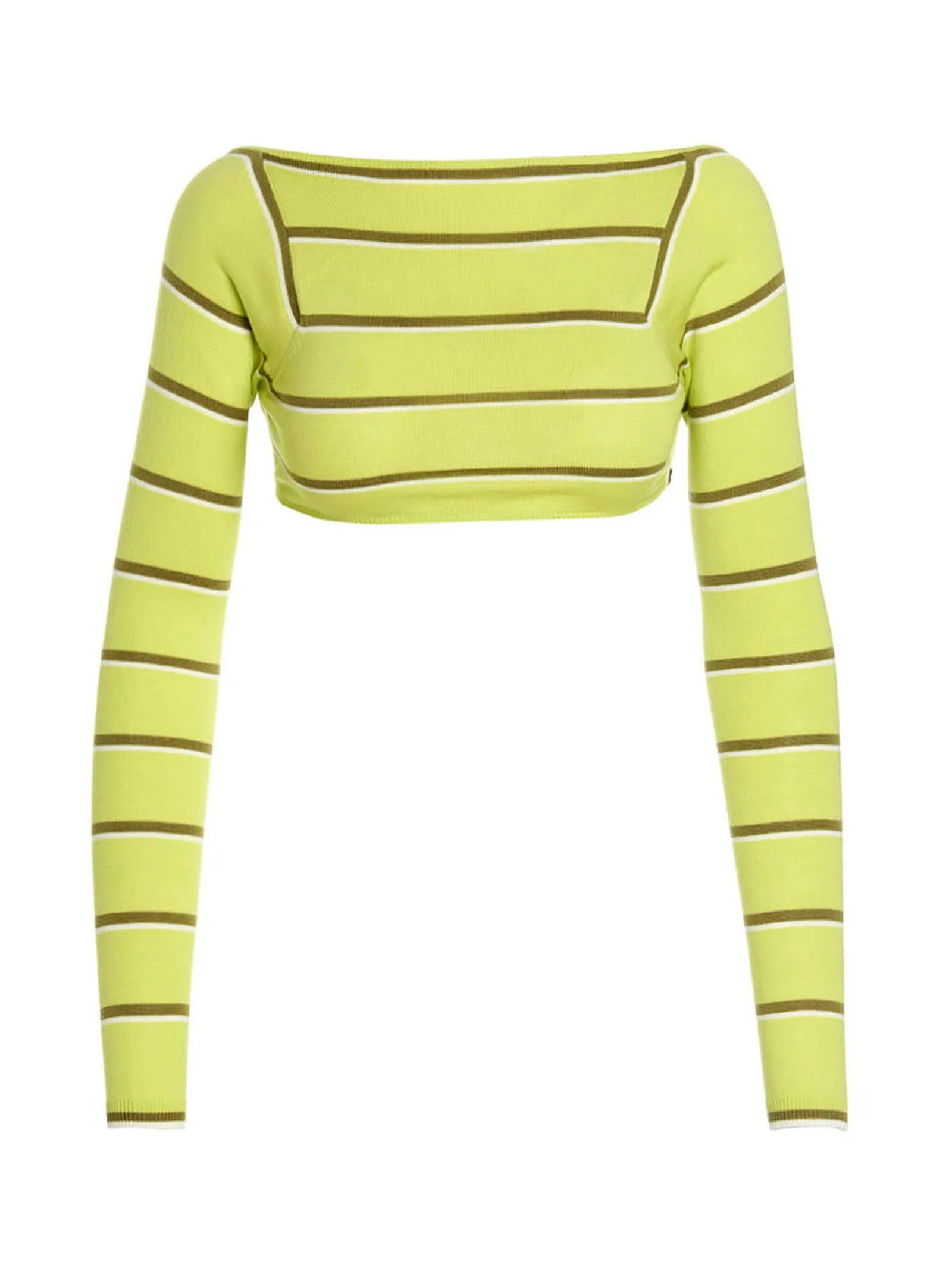 Cut-Out Cropped Sweater Sweaters And Cardigans Green sold by Wanan Luxury