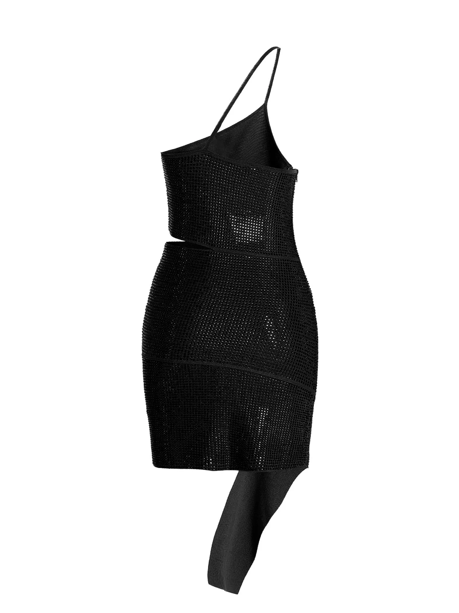 Sequin One Shoulder Dress Dresses Black sold by Wanan Luxury product image thumbnail 2