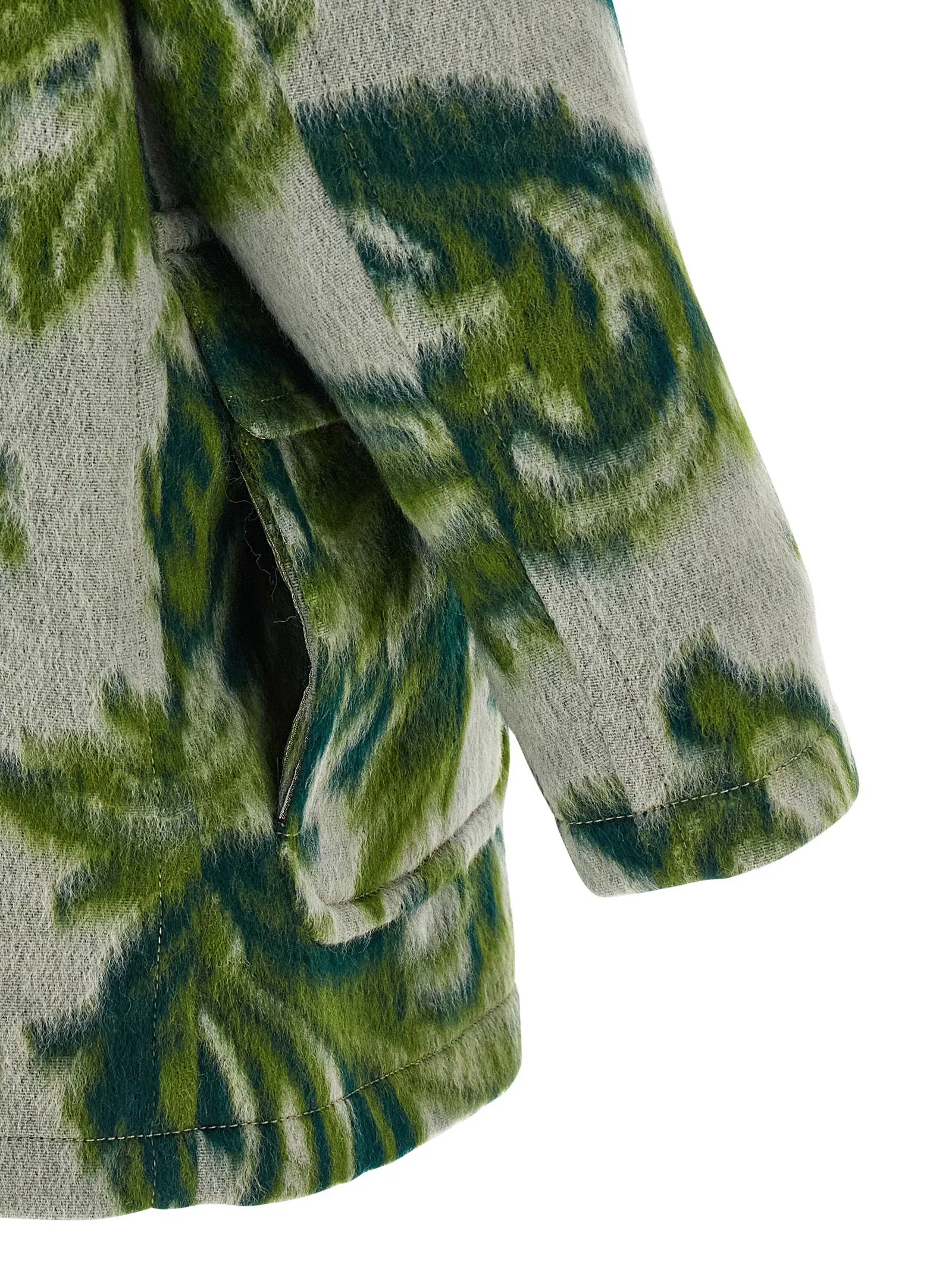 Carded Wool Jacket Puffer Jackets Green sold by Wanan Luxury product image thumbnail 4