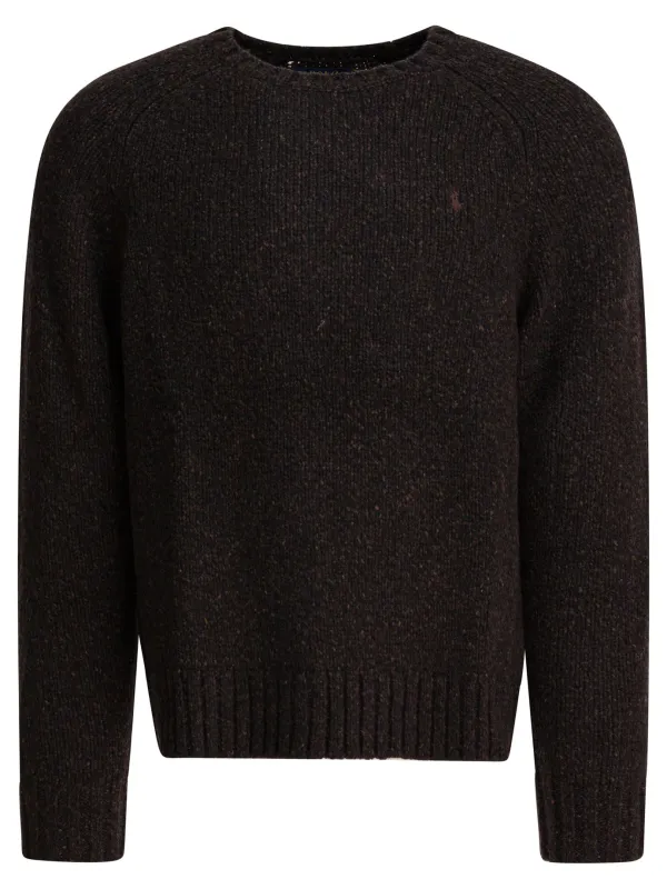 Mottled Wool Sweater Knitwear Grey made by Polo by Ralph Lauren