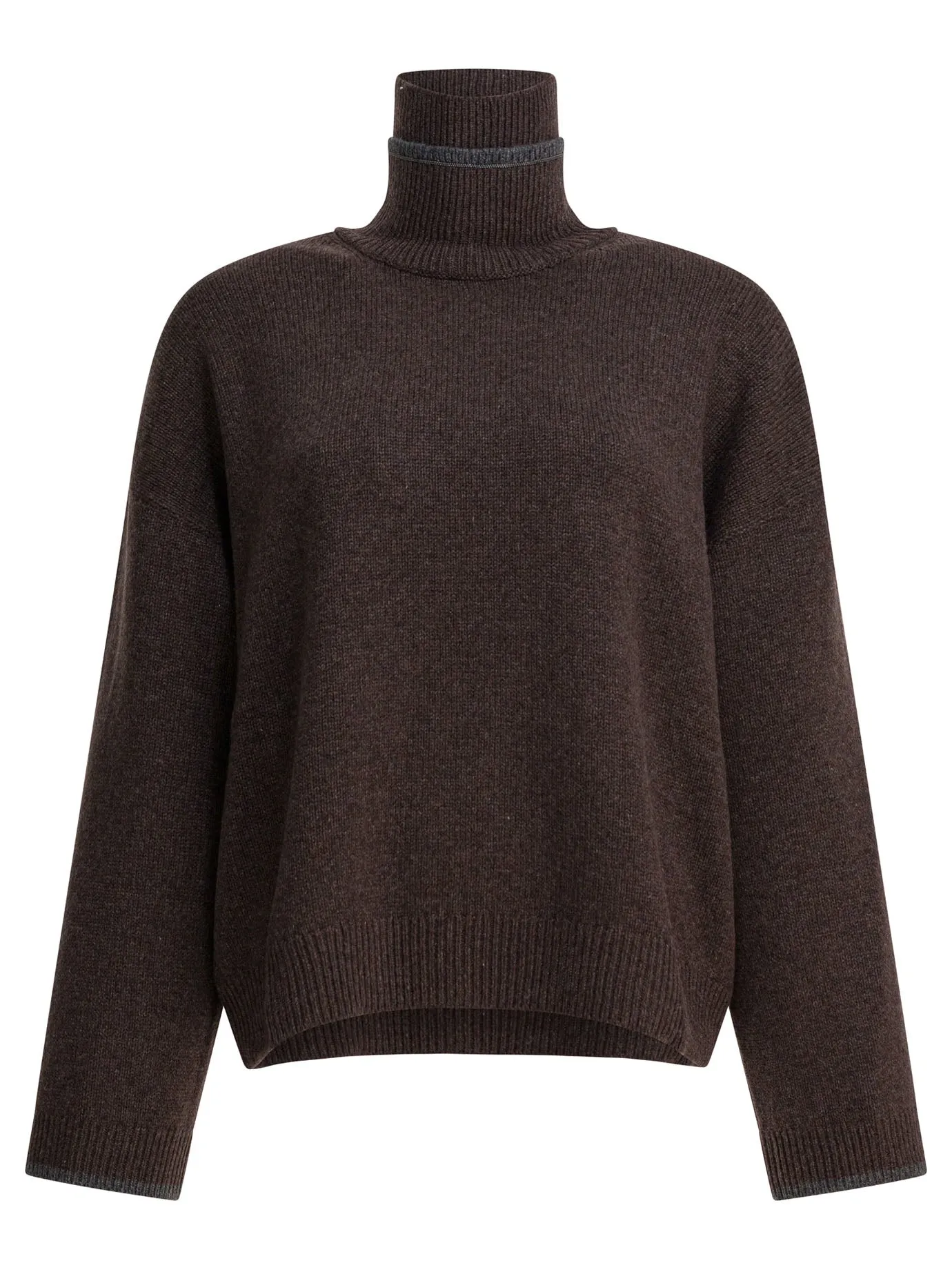 Cashmere Turtleneck Sweater Knitwear Brown sold by Wanan Luxury