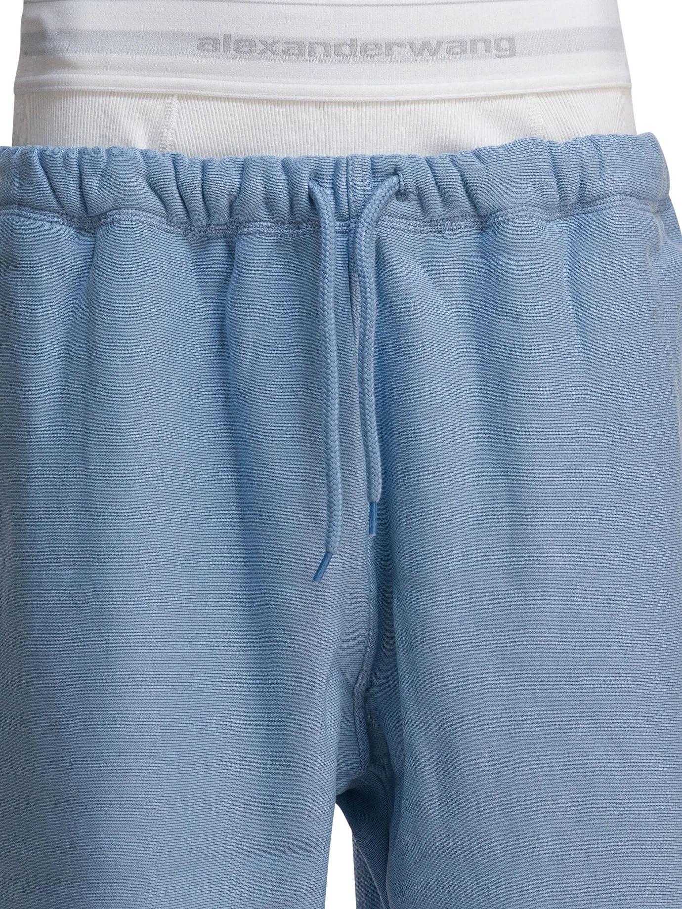 Wide Leg Sweatpant W/ Logo Elastic Exposed Brief Trousers Blue sold by Wanan Luxury product image thumbnail 3