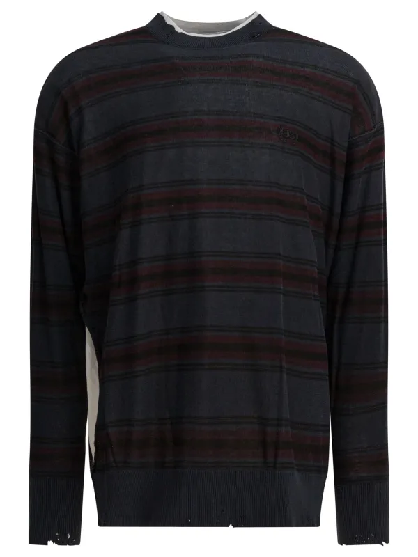 Layered Knitting Tops Black made by Balenciaga