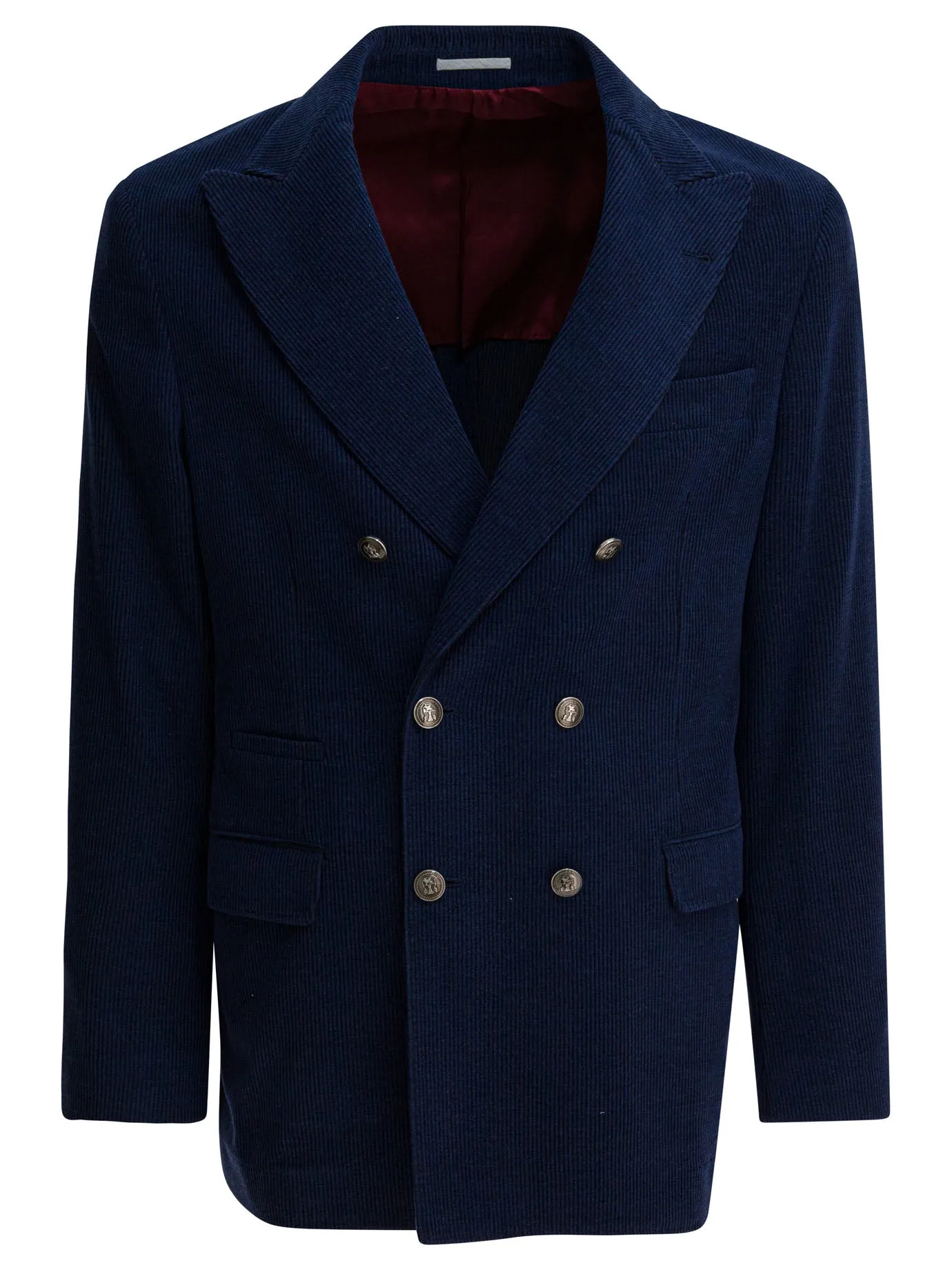 Wool, Silk And Cashmere Double-Breasted Blazer Jackets And Coats Blue sold by Wanan Luxury