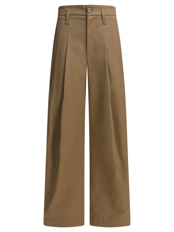 Baggy Trousers Brown made by Brunello Cucinelli