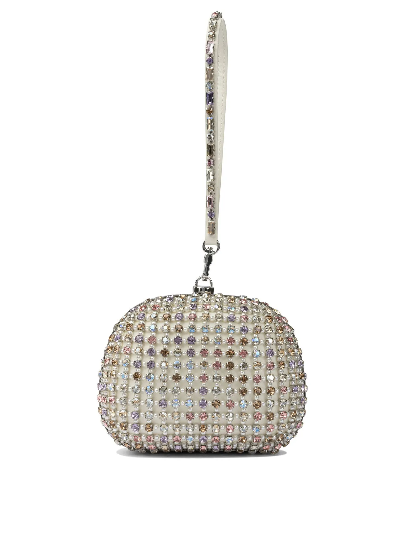 Multi Crystal Clutch Clutches Silver sold by Wanan Luxury