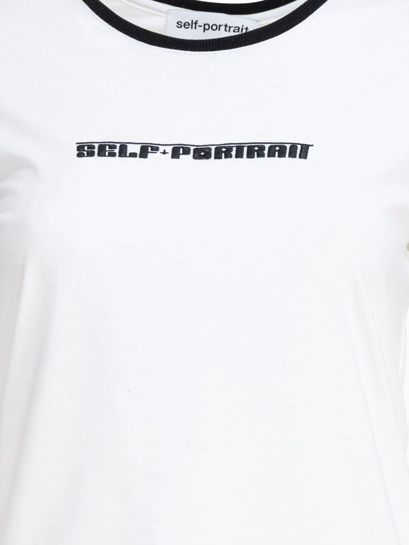 Crew-Neck T-Shirt With Embroidered Logo T-Shirts White sold by Wanan Luxury product image thumbnail 3