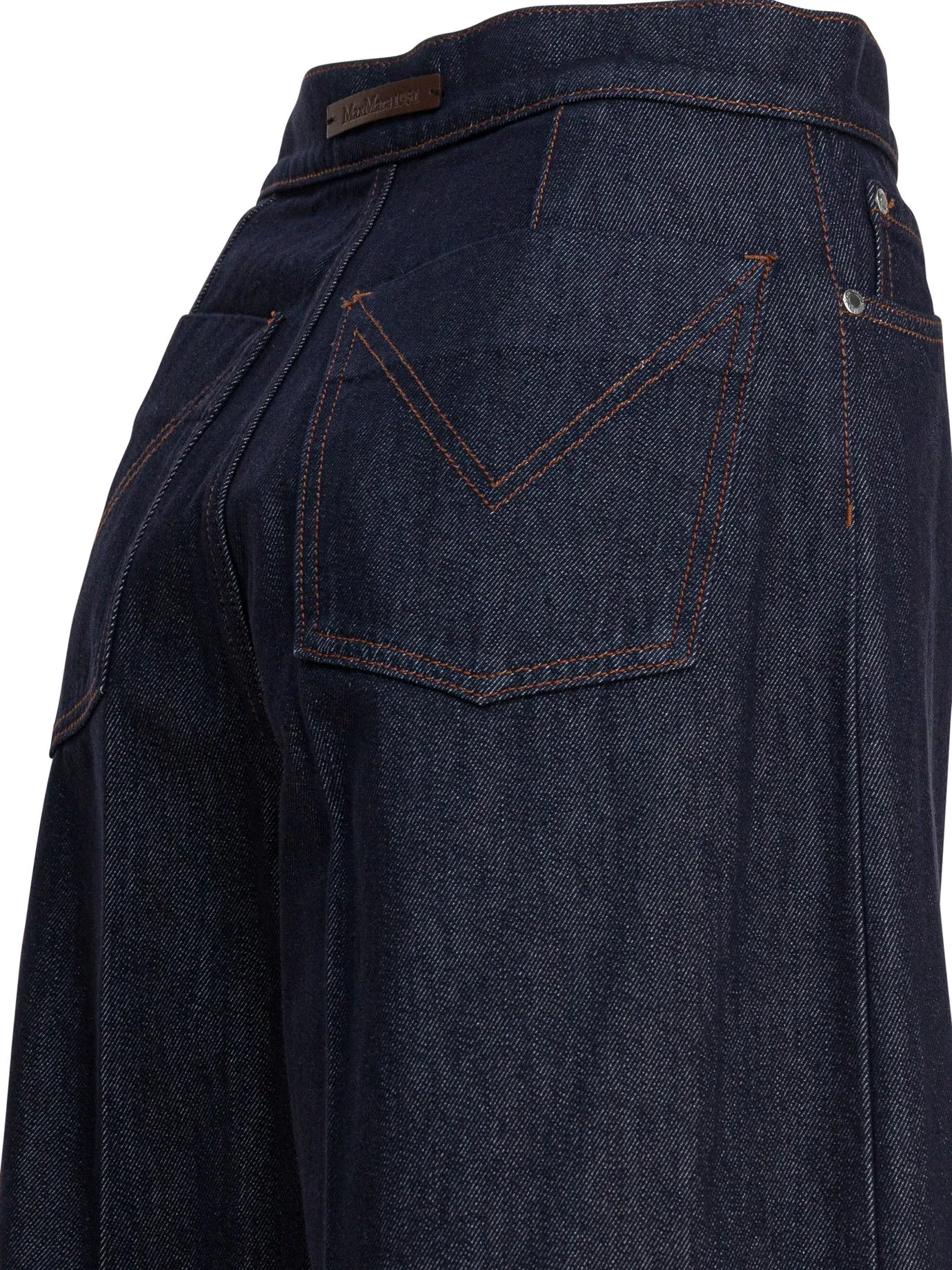 Denim Wide Leg Jeans Blue sold by Wanan Luxury product image thumbnail 4