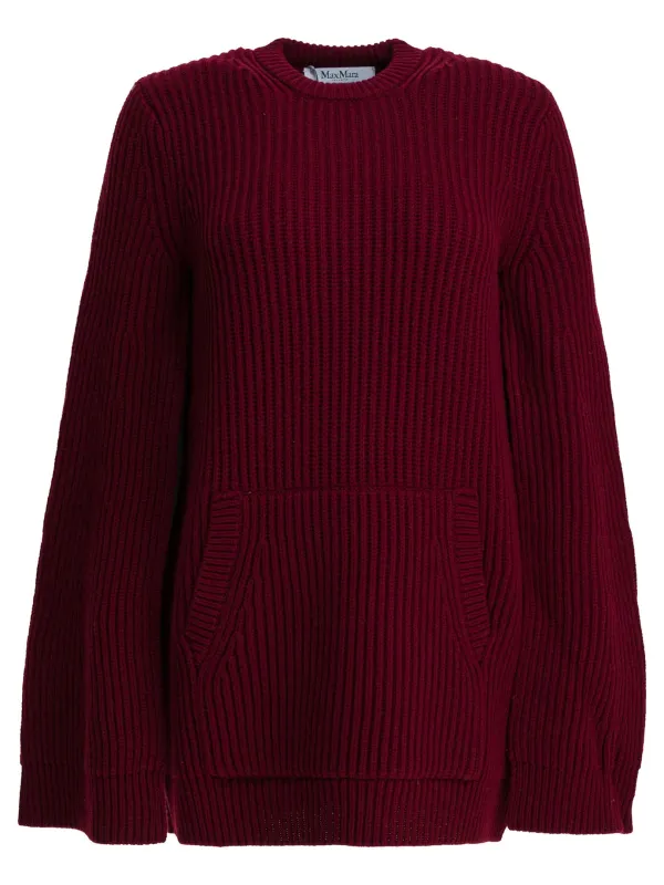 Wool And Cashmere Cape Dress Dresses Bordeaux made by MaxMara