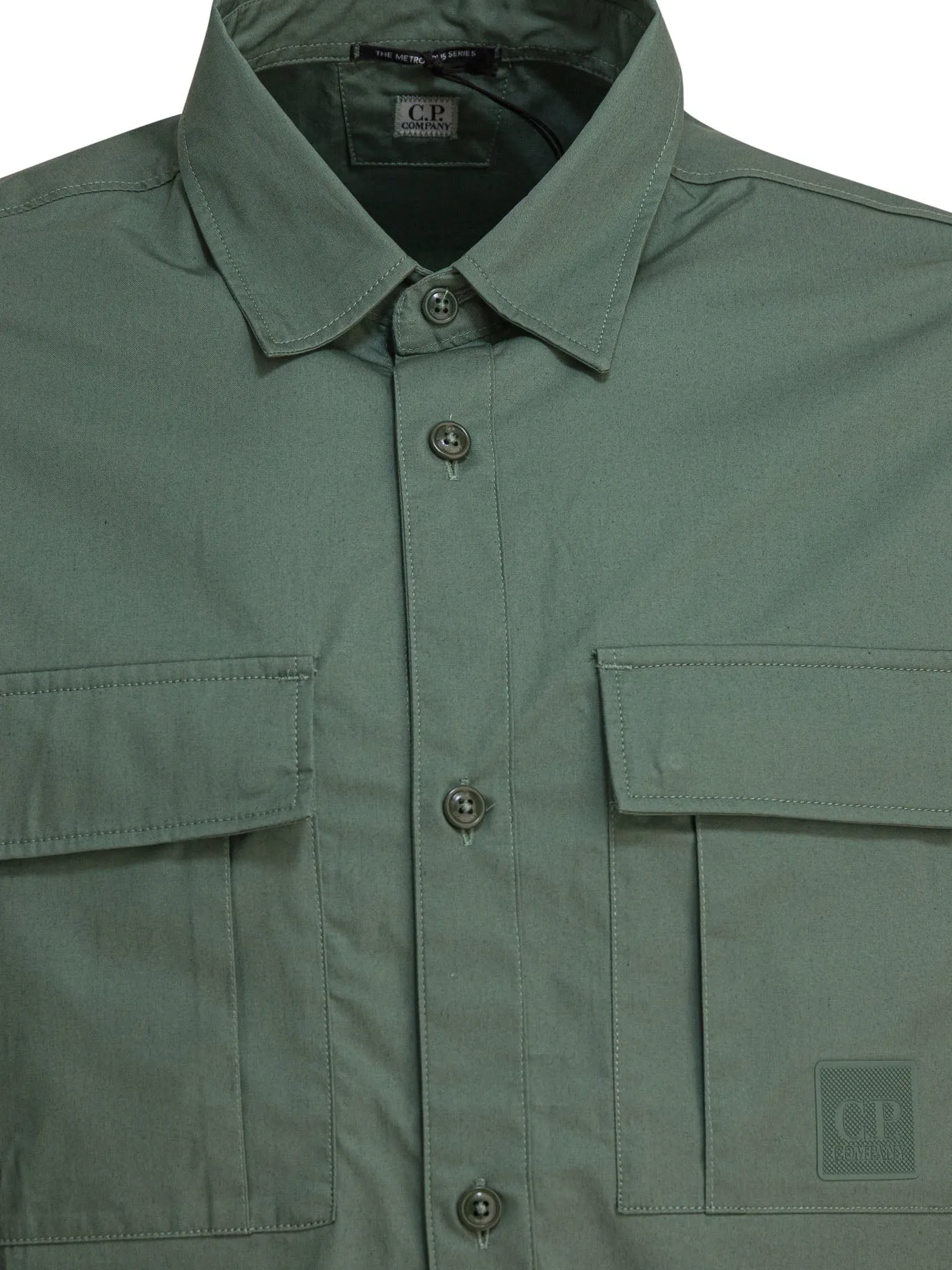 Cotton Gabardine Overshirt Shirts Green sold by Wanan Luxury product image thumbnail 3