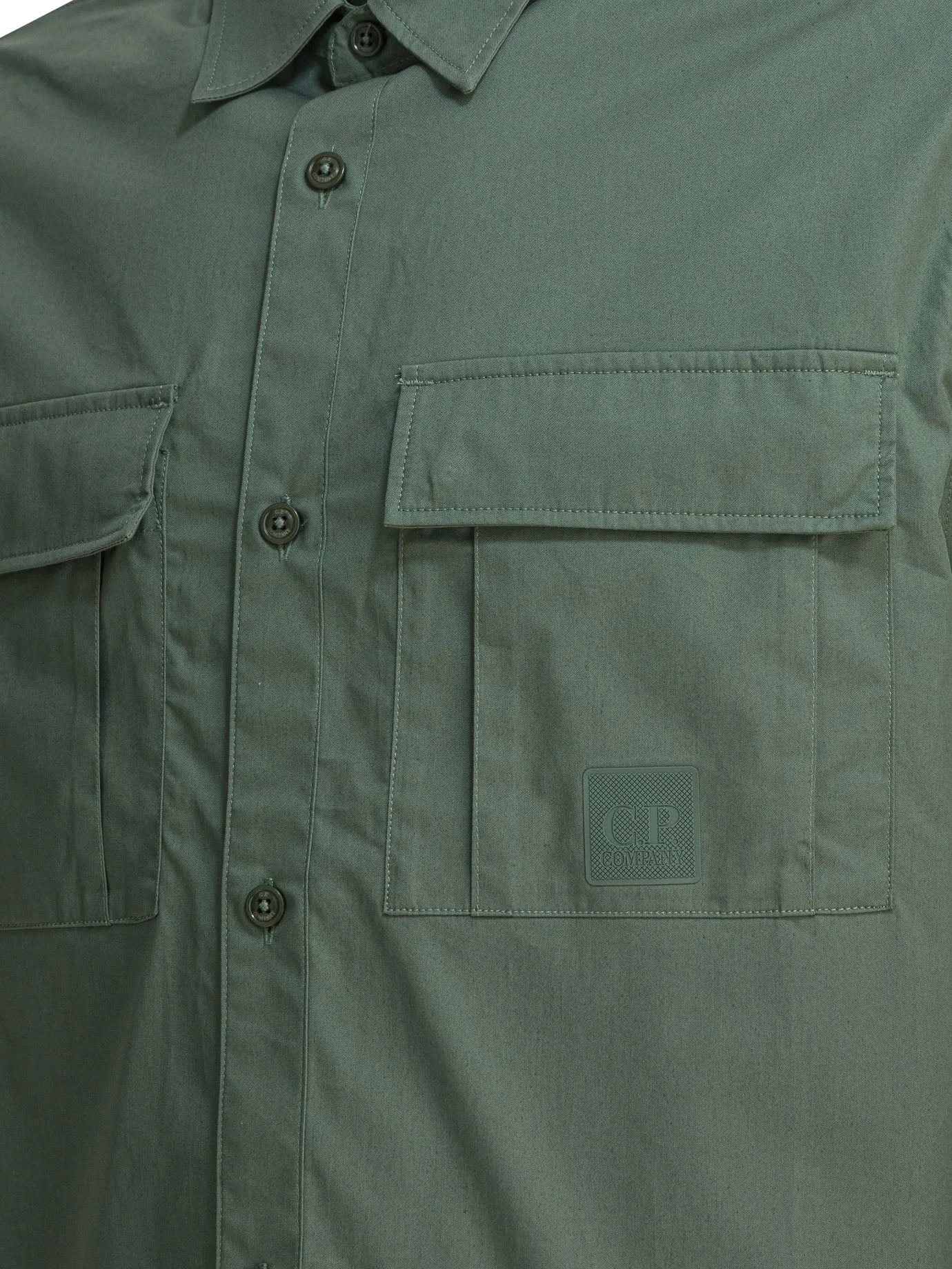 Cotton Gabardine Overshirt Shirts Green sold by Wanan Luxury product image thumbnail 4