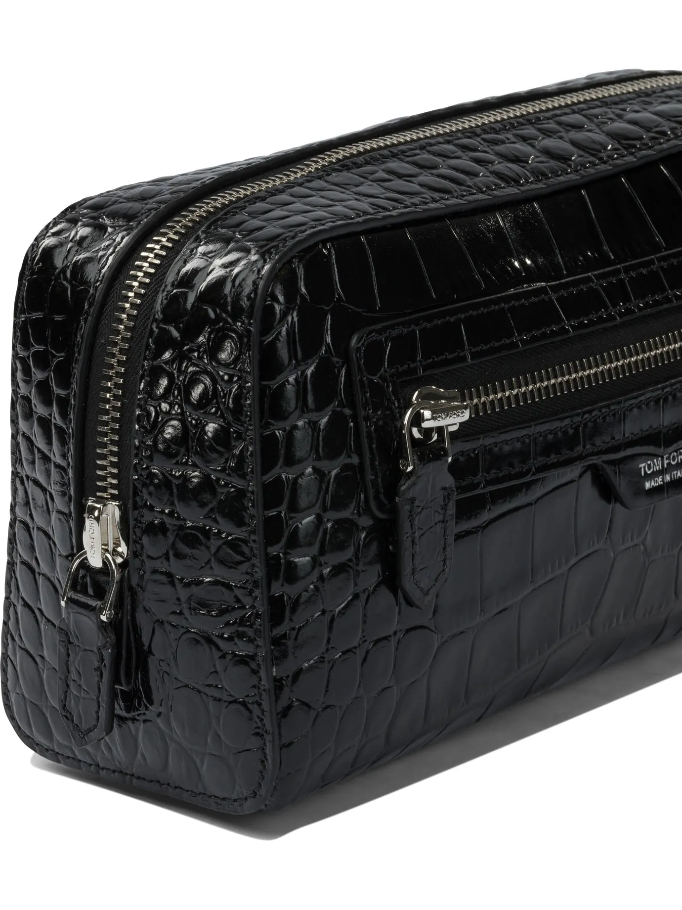 Crocodile Print Leather Beauty Case Clutches Black sold by Wanan Luxury product image thumbnail 4