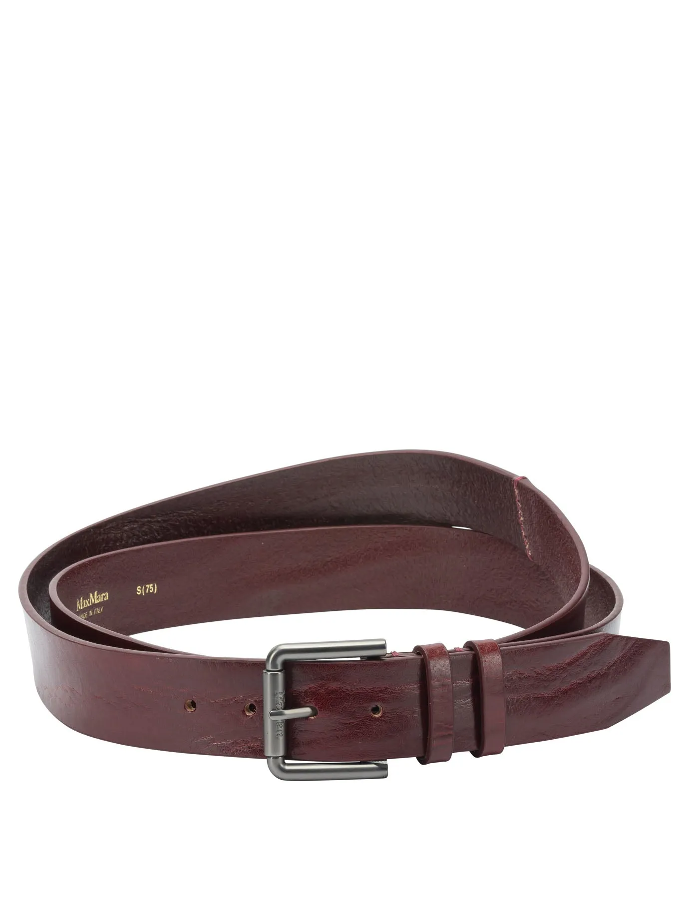 Long Leather Belt Belts Bordeaux sold by Wanan Luxury