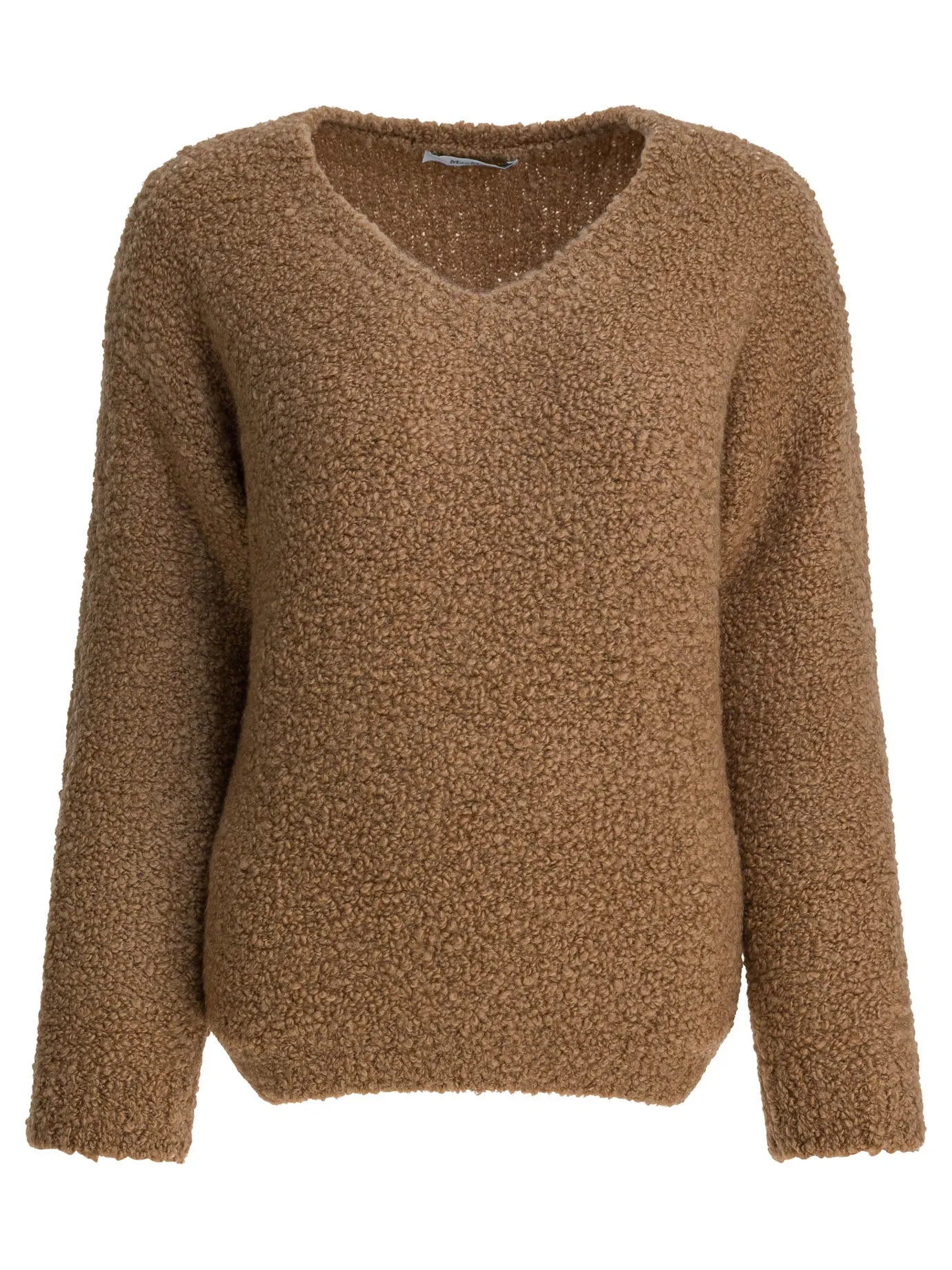 Camel And Silk V-Neck Sweater Knitwear Brown sold by Wanan Luxury