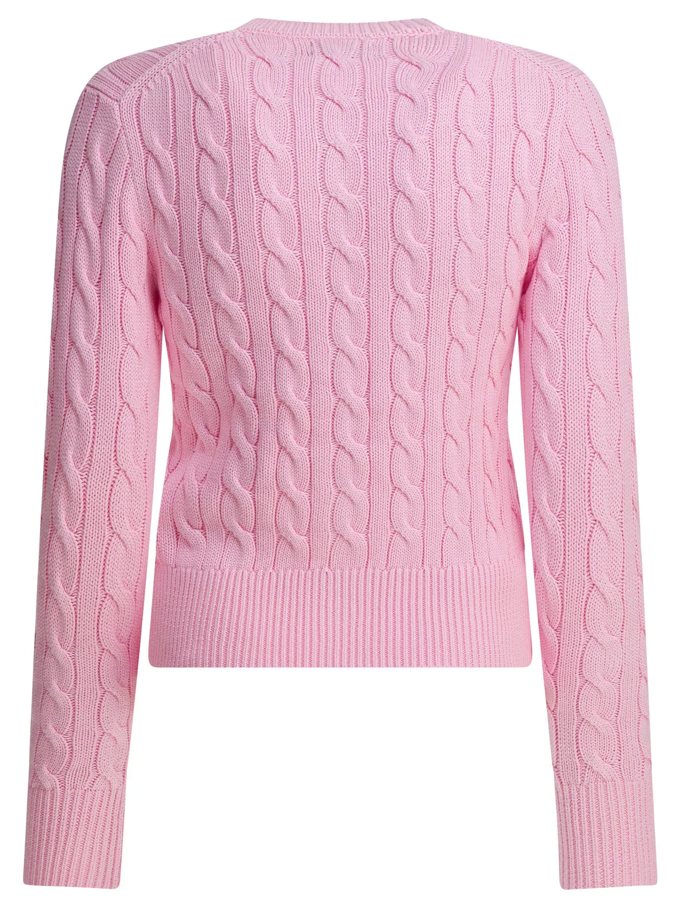 Braided Crewneck Cardigan With Logo Knitwear Pink sold by Wanan Luxury product image thumbnail 2