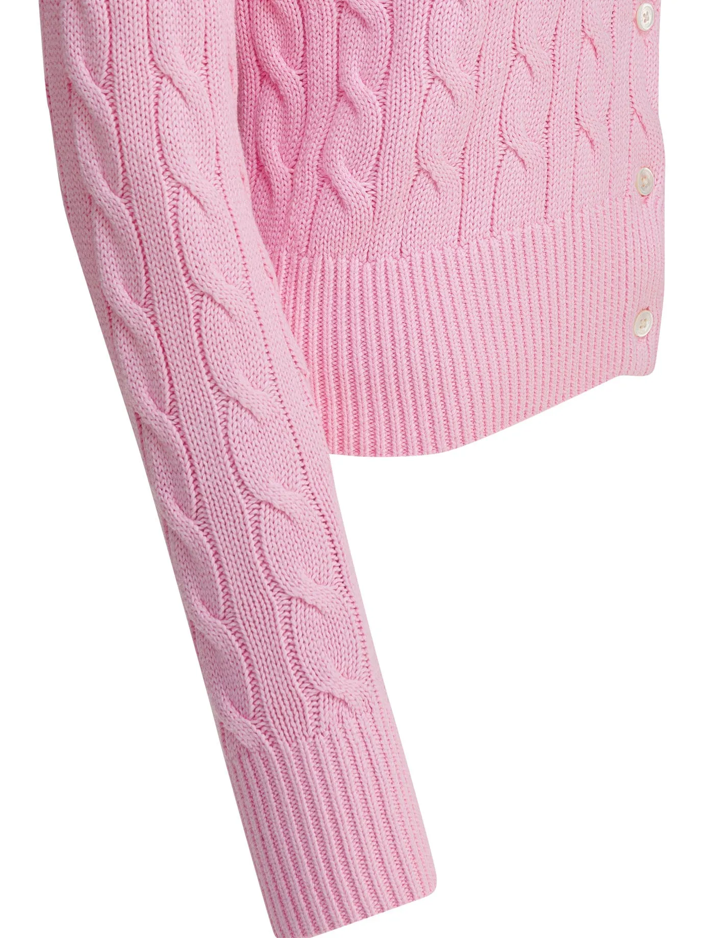 Braided Crewneck Cardigan With Logo Knitwear Pink sold by Wanan Luxury product image thumbnail 4