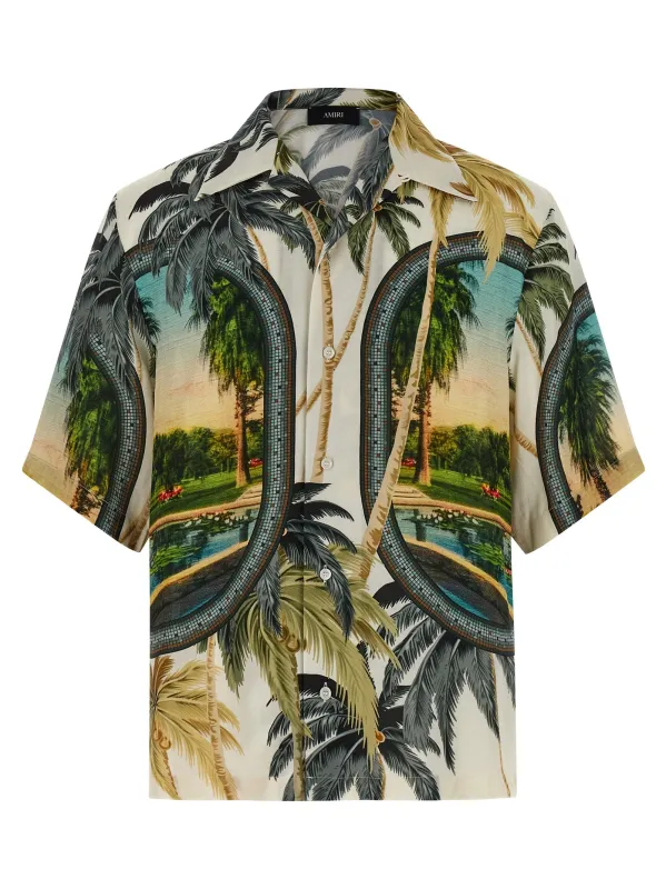 Paradise Bowling Shirt And Blouse Multicolor made by AMIRI