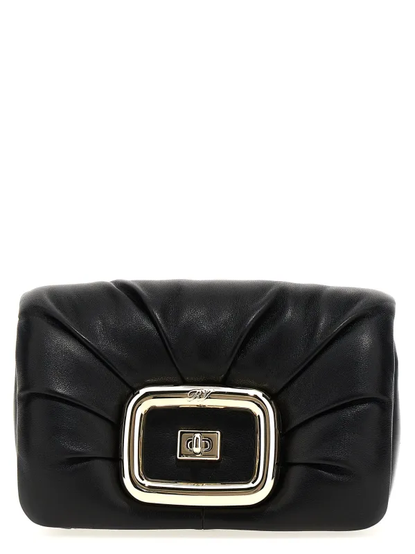 Mini Viv Crossbody Bags Black made by Roger Vivier