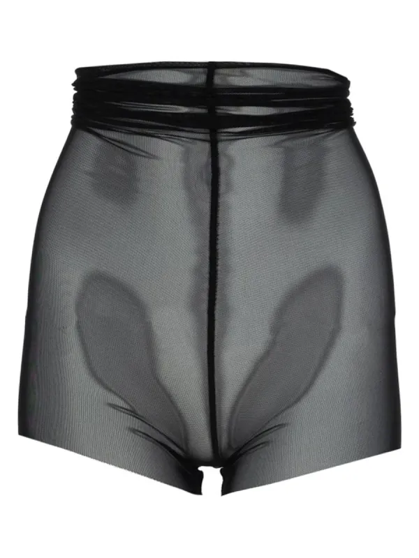 Semi-Transparent High-Waisted Shorts sold by Wanan Luxury