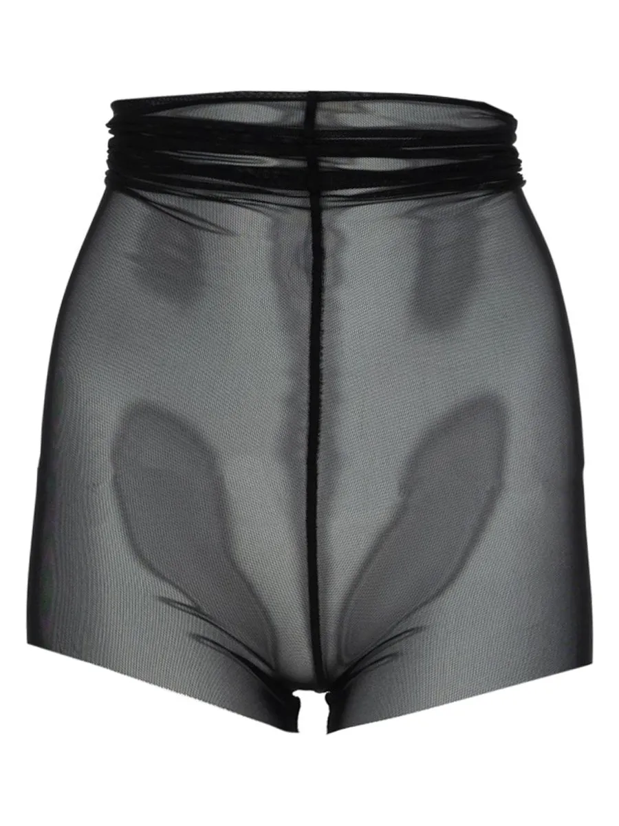 Semi-Transparent High-Waisted Shorts sold by Wanan Luxury