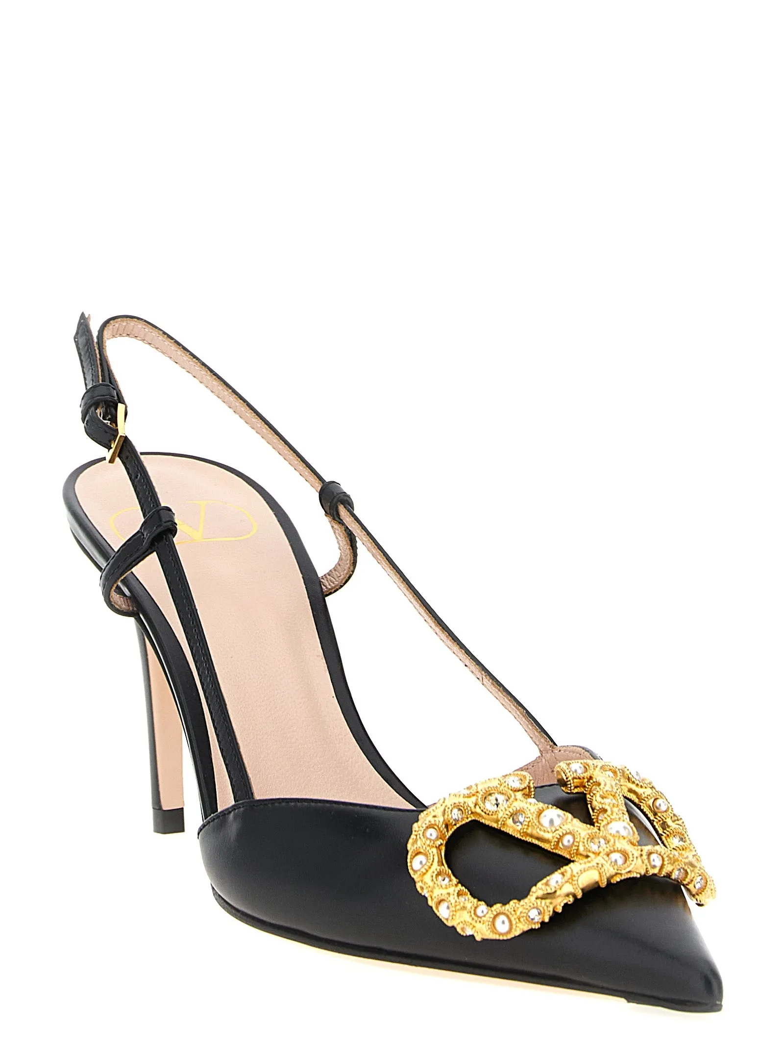 Slingback Valentino Garavani Vlogo Signature Pumps Black sold by Wanan Luxury product image thumbnail 2