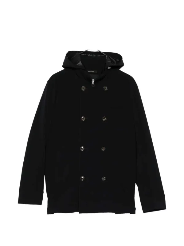 Double-Breasted Jacket With Hood made by Wanan Luxury