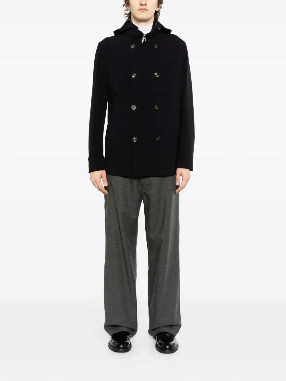 Double-Breasted Jacket With Hood sold by Wanan Luxury product image thumbnail 2