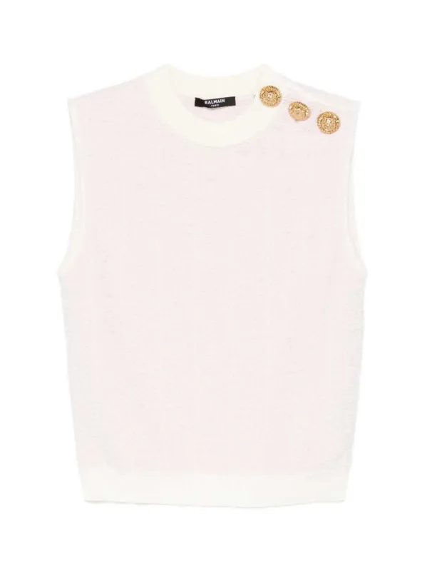 Sleeveless Top With Button sold by Wanan Luxury