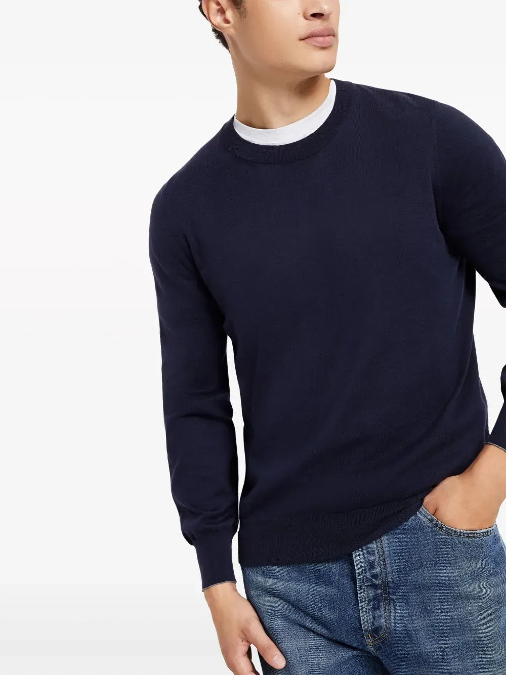 Lightweight Cotton Crewneck Sweater sold by Wanan Luxury product image thumbnail 4