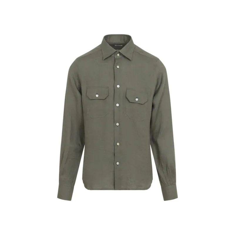 Shirts Green made by Kiton