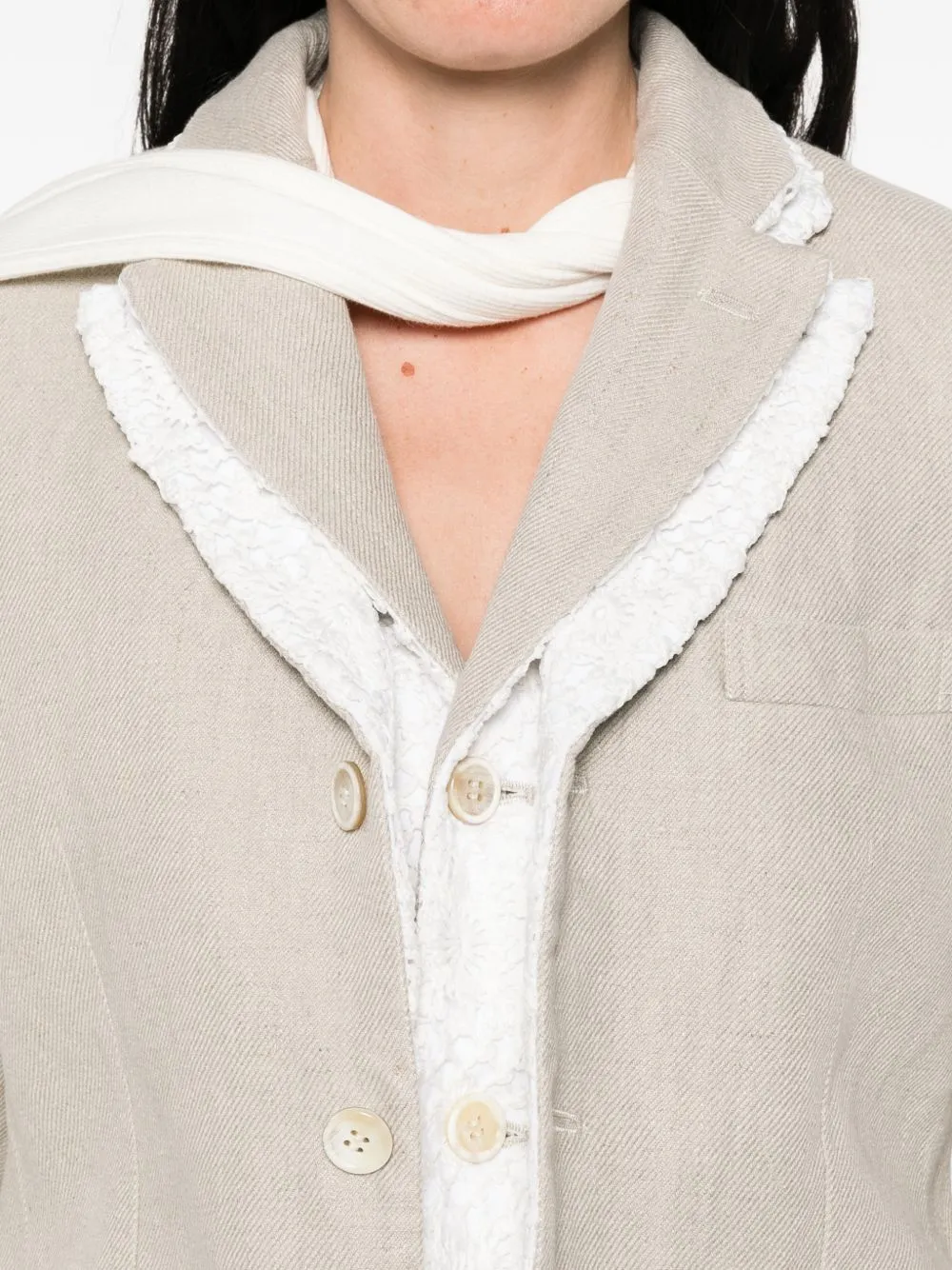 Linen Single-Breasted Jacket sold by Wanan Luxury product image thumbnail 2