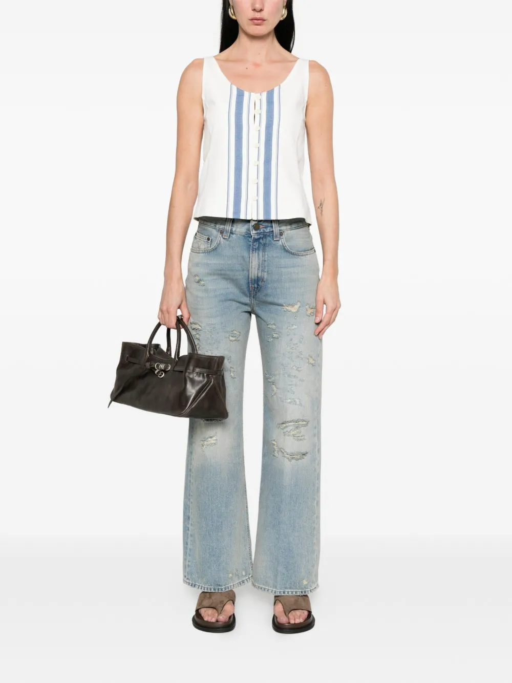 Winny Wide-Leg Denim Jeans sold by Wanan Luxury product image thumbnail 5