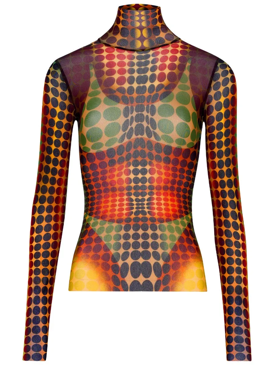 High Neck Top With Print sold by Wanan Luxury