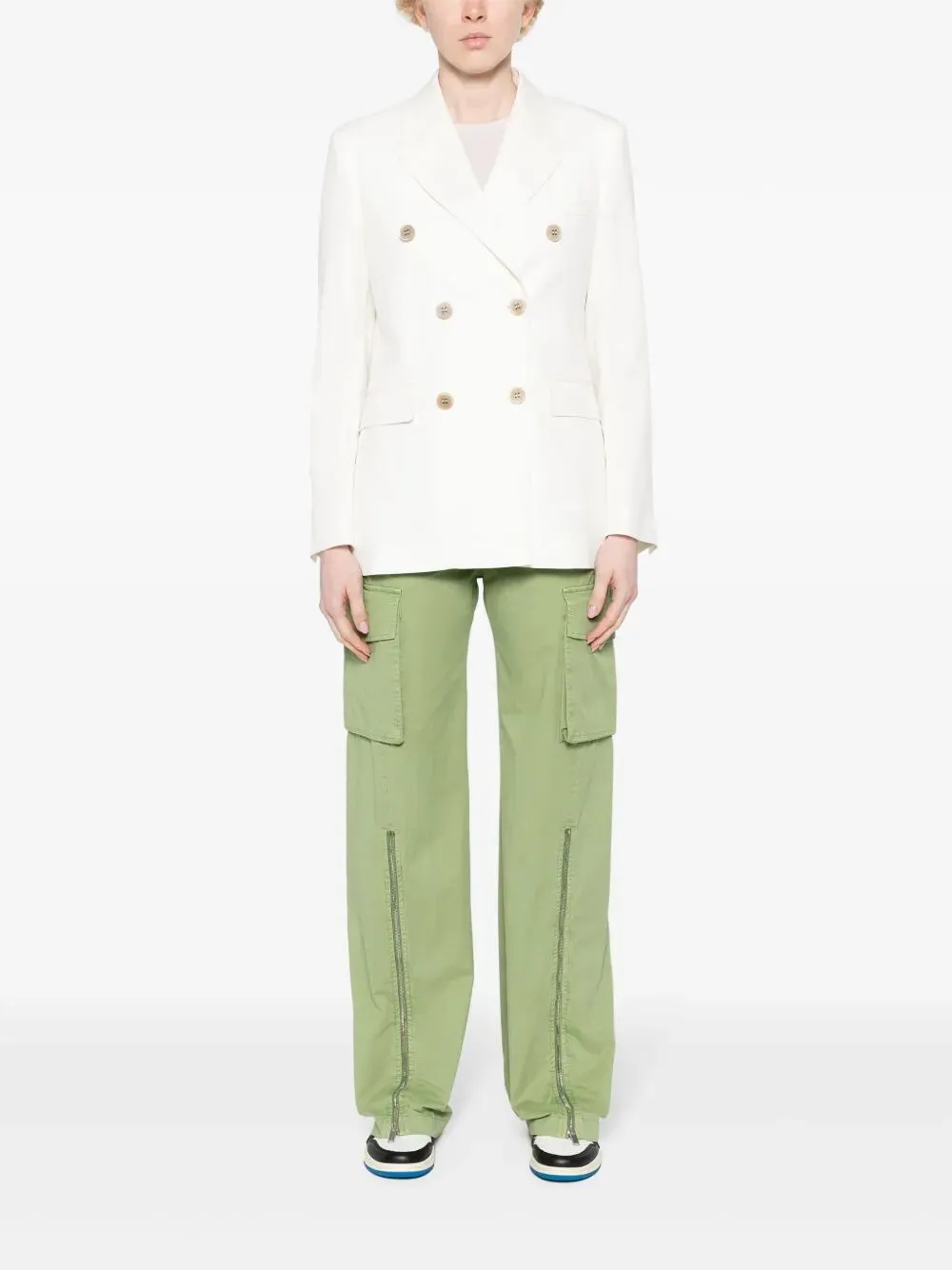 Double-Breasted Wool Blend Blazer sold by Wanan Luxury product image thumbnail 2